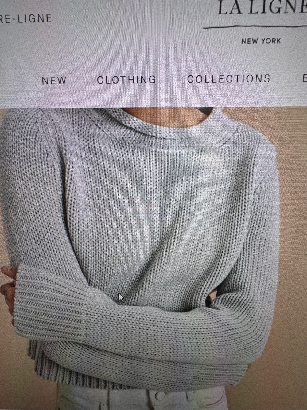 La Ligne Powder Blue Crewneck Knit Sweater